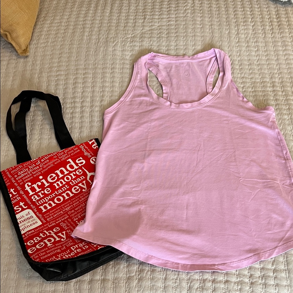 Lululemon Pink Tank Top & Lululmon Bag - Medium